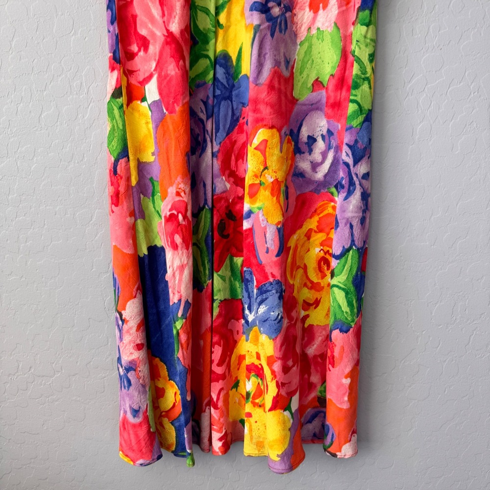 Hula Moon Jams World Floral Sundress Colorful Sleeveless Midi‎ Dress XL - Picture 6 of 7